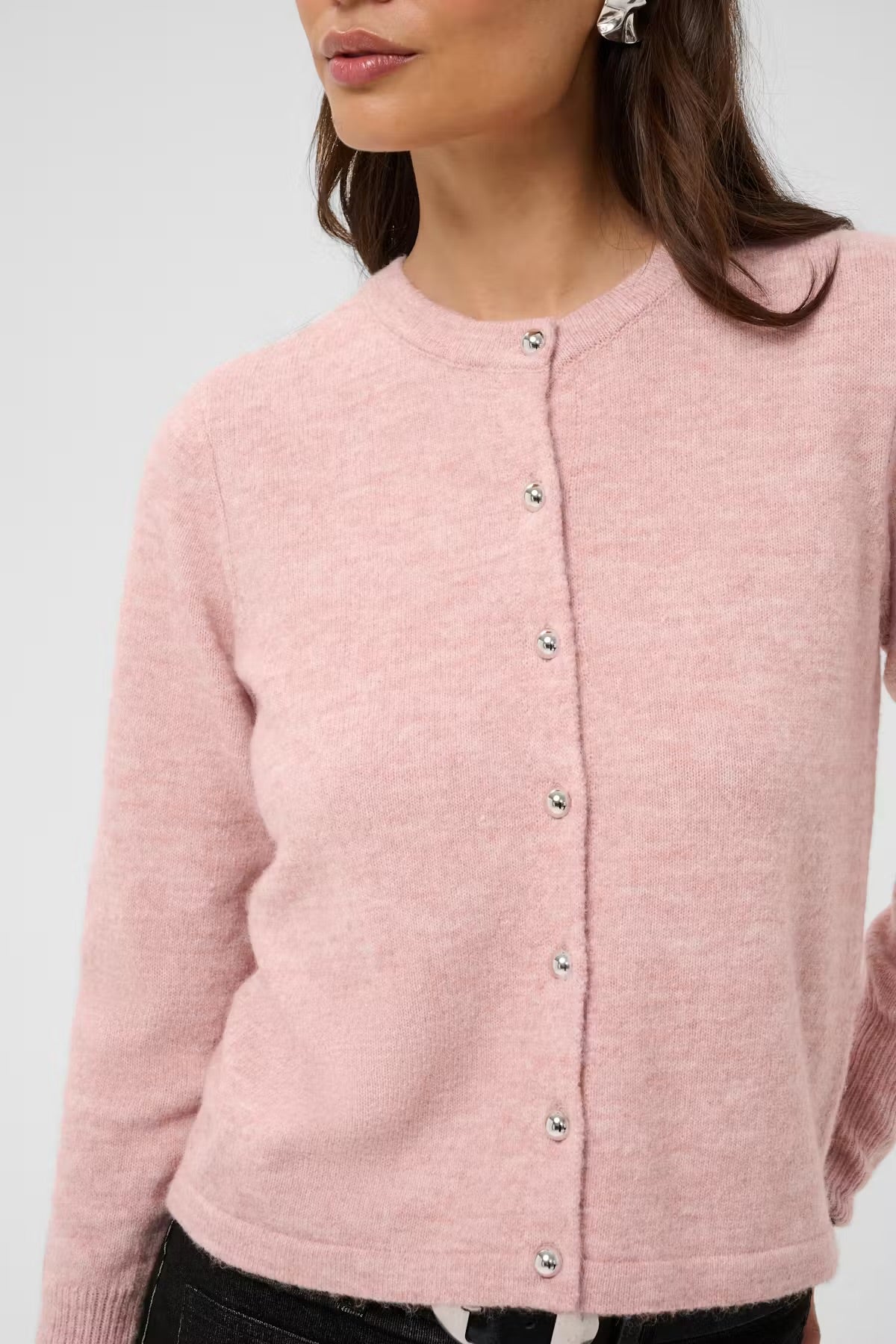 Kaffe Kaniel Pink Knit Cardigan