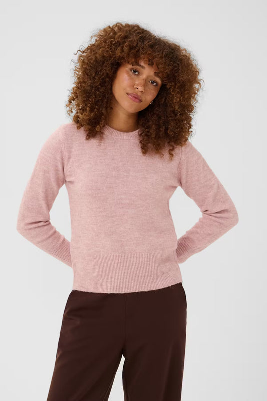 Kaffe Kaniel Pink Crew NeckJumper