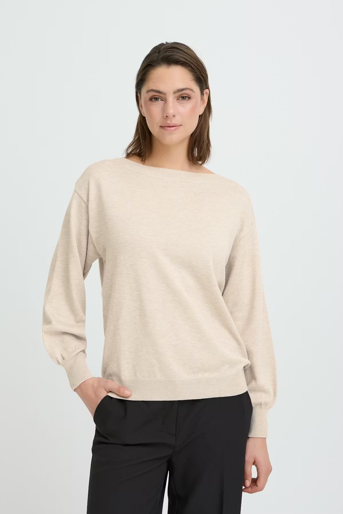 Ichi Ihluls Boat Neck Oatmeal